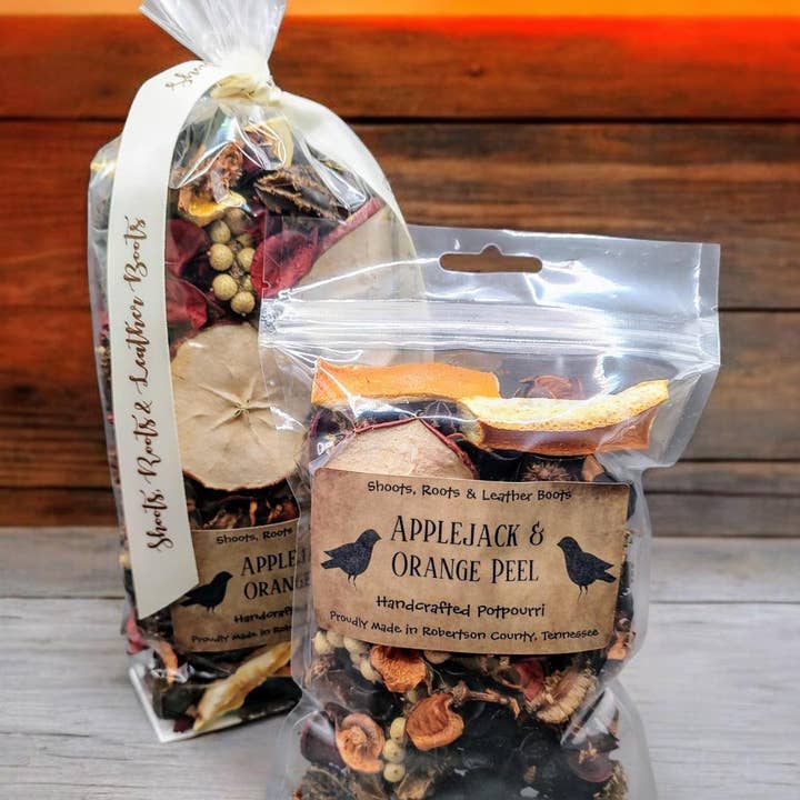 Shoots, Roots & Leather Boots - Wholesale Potpourri - Applejack & Orange Peel Handcrafted Country Potpourri.