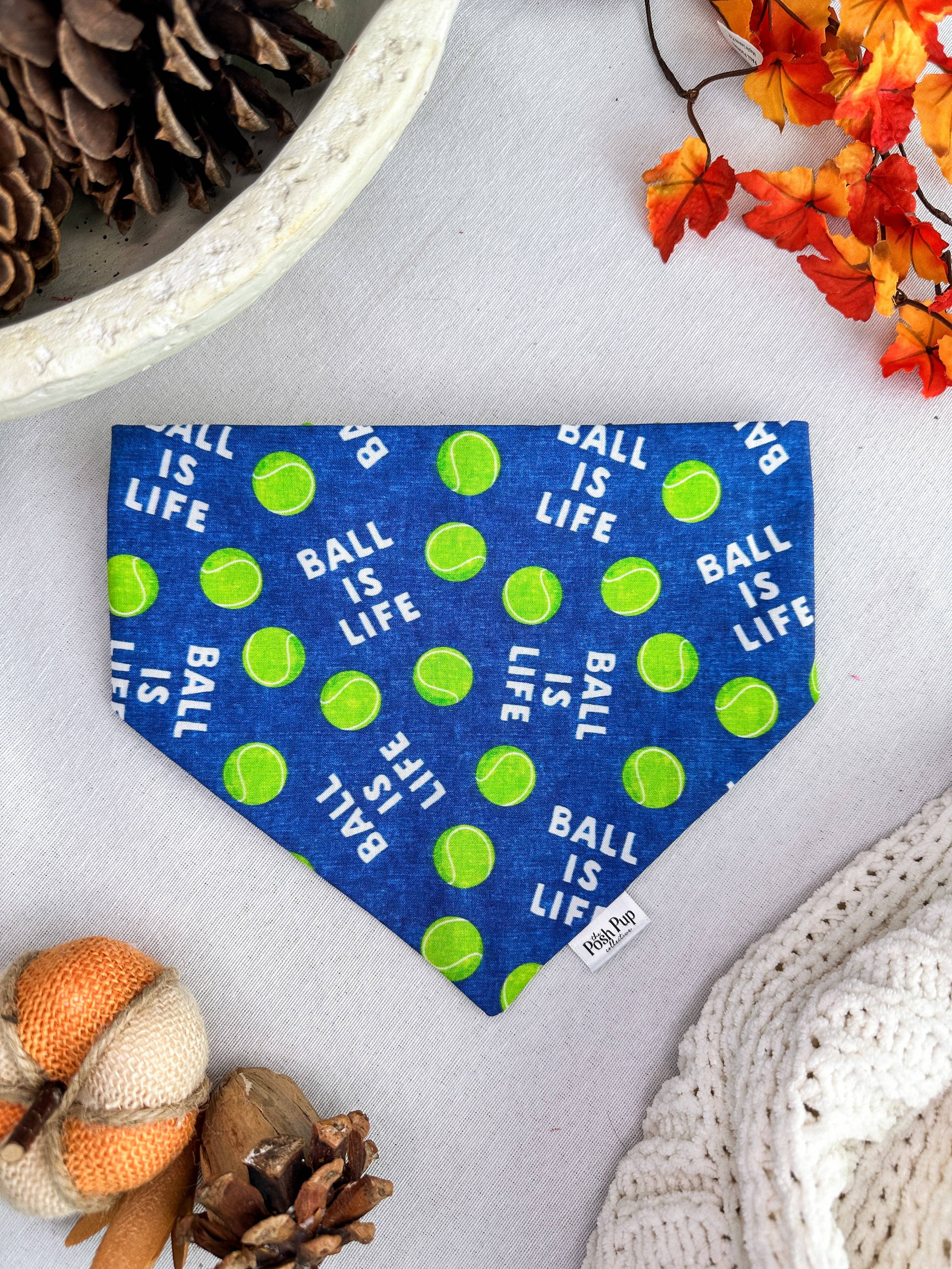 The Posh Pup Collective - Wholesale Pet Bandana - Dog - Ball Is Life Bandana1