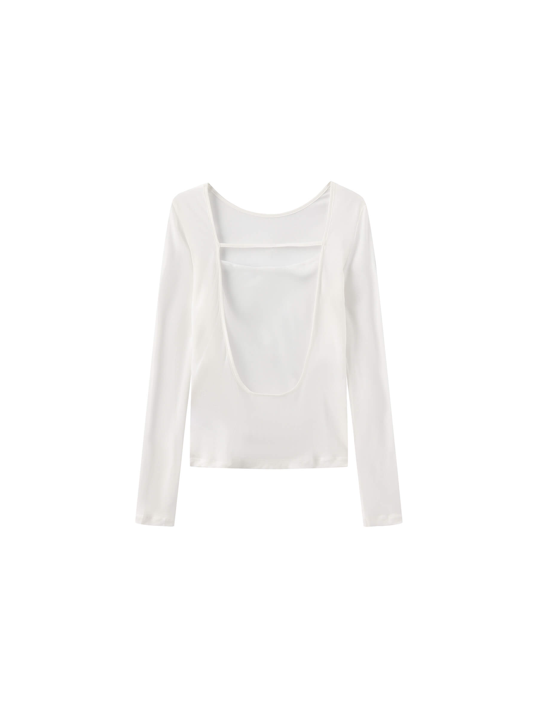 CUBIC - Wholesale Knit Top - Women's - Backless Deep U-Neck Sheer Knit Top1