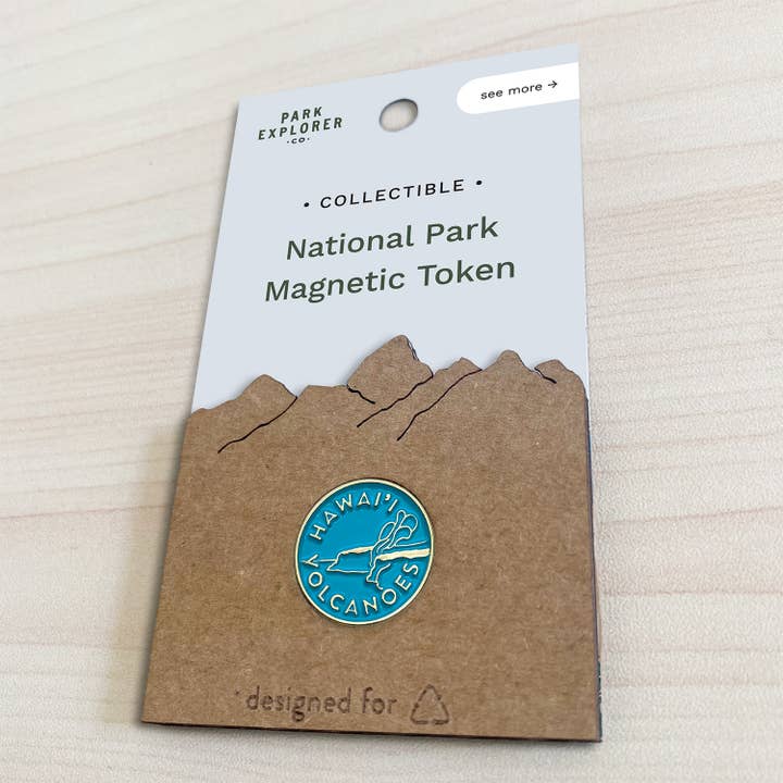 Hawaiʻi Volcanoes National Park Enamel Magnet for wholesale by Park Explorer Co.