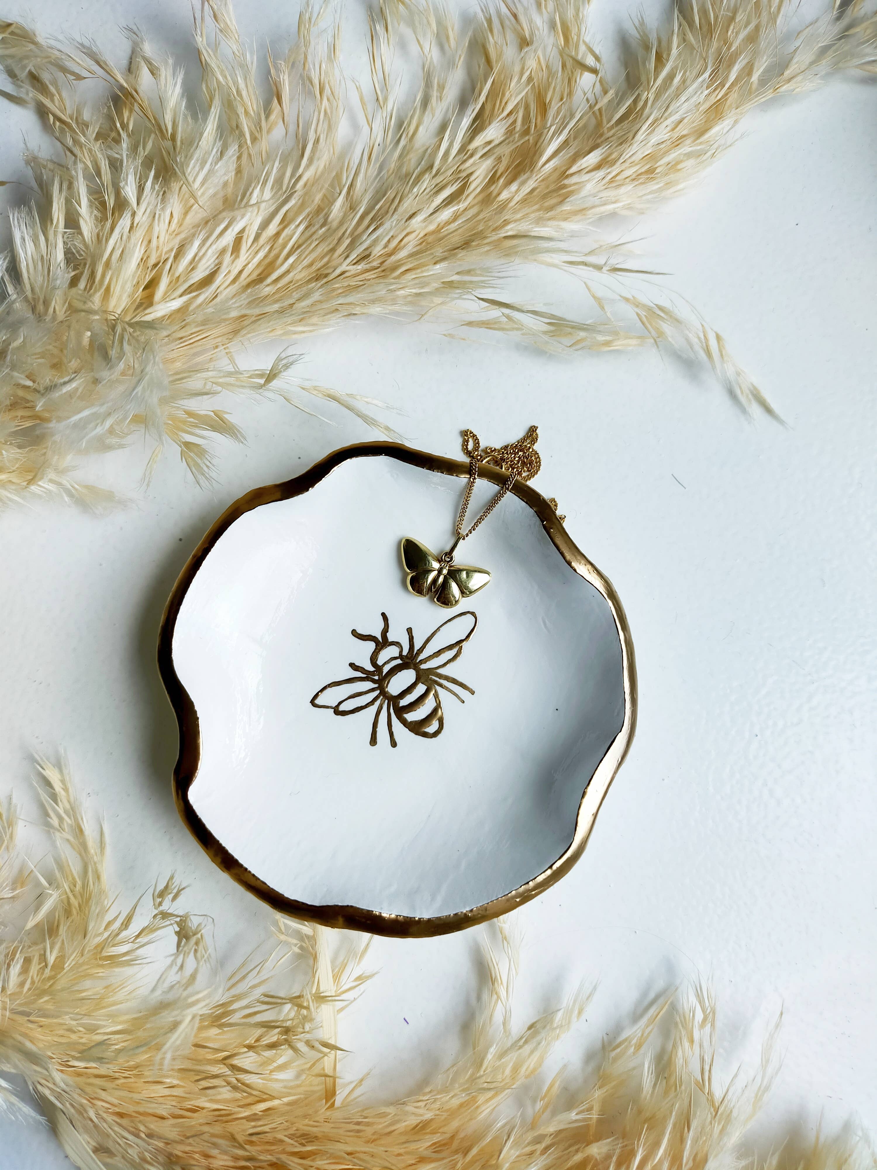 LUTUM Creations – wholesale Smyckesfat – Bee smycken maträtt bee smycken maträtt bee geting guld0