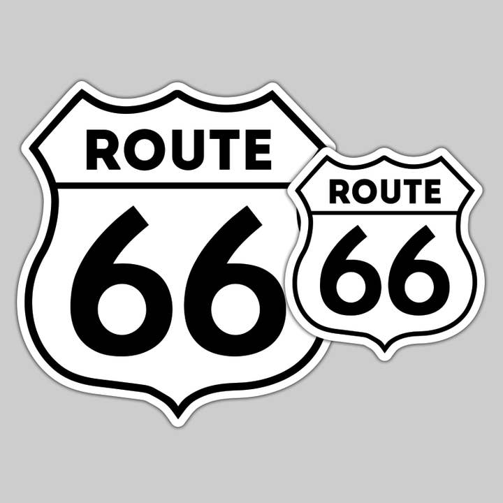 Metal the Brand - Wholesale Sticker - Route 66 Classic Sign – Sticker