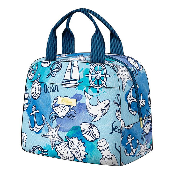 Ozean-inspirierte isolierte Lunch-Tasche Spaßiges und funktionales maritimes Design für den Großhandel von OEELINN