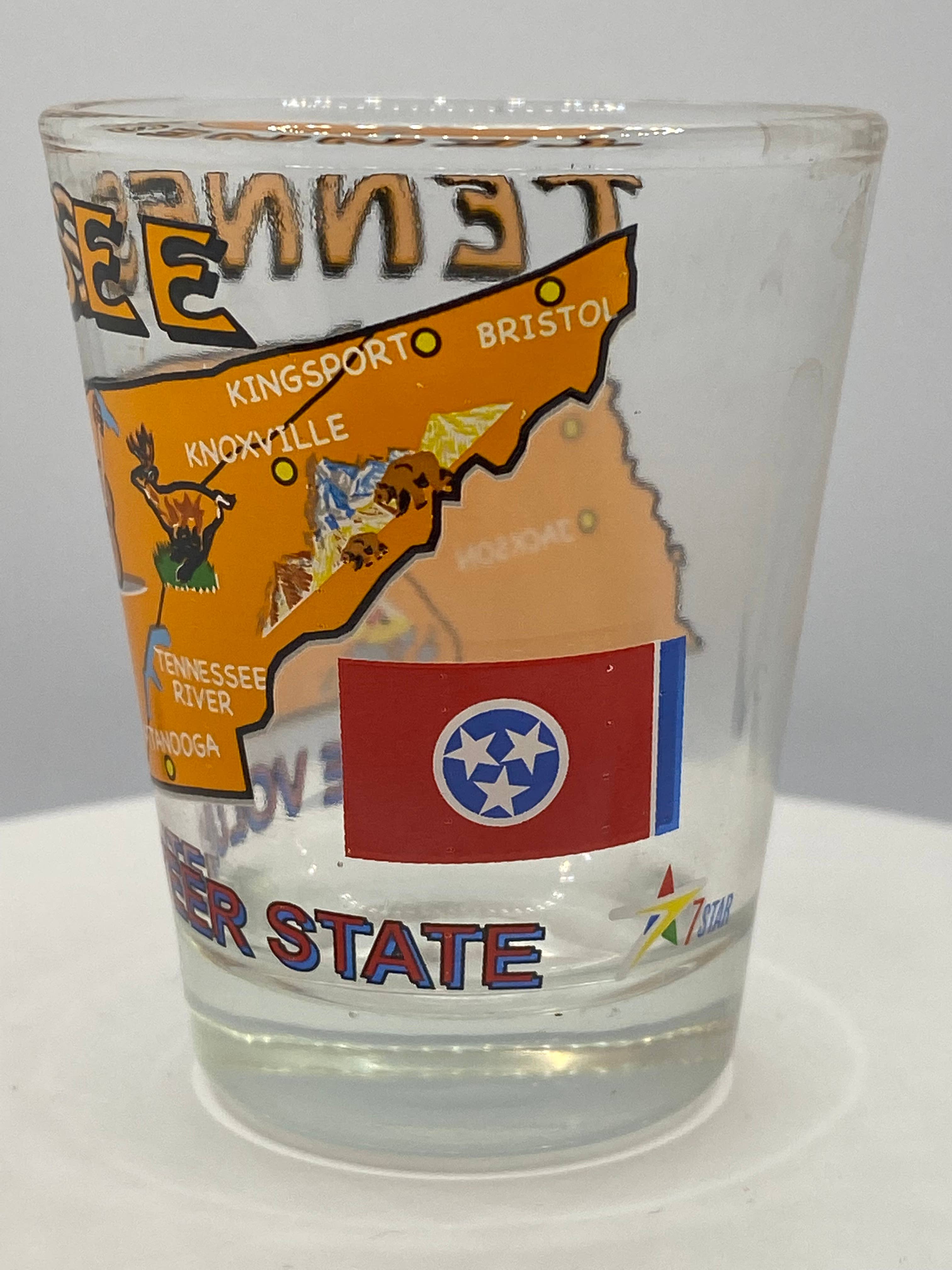 7 Star - Wholesale Shot Glass - TENNESSEE State Shot Glass 2 oz4