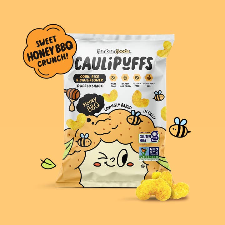 CauliPuffs Honey BBQ (12pk) Large Bags for wholesale by CauliPuffs