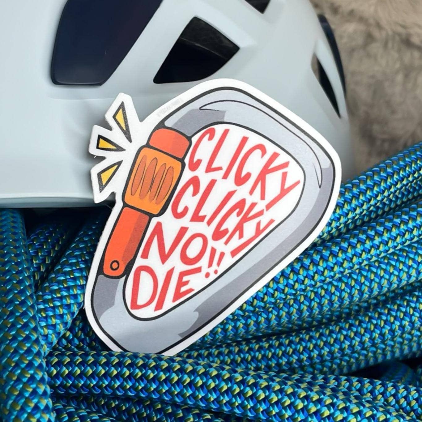 kodiakprints - Wholesale Sticker - Clicky Clicky No Die Vinyl Decal Sticker, Rock Climbing1
