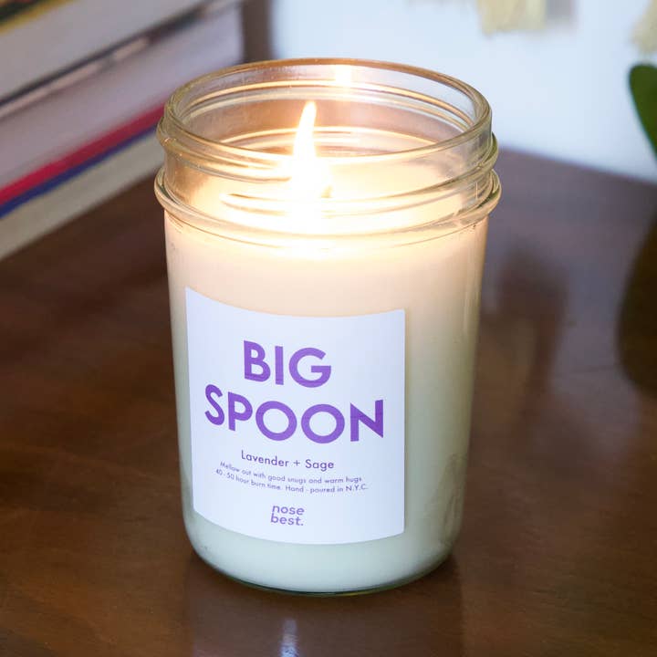 Nose Best Candles - Wholesale Jar/Filled Candle - Big Spoon - Lavender & Sage Soy Candle5