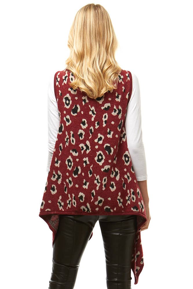 Hana - Vente Veste sans manches – femme - Gilet imprimé à motif léopard9