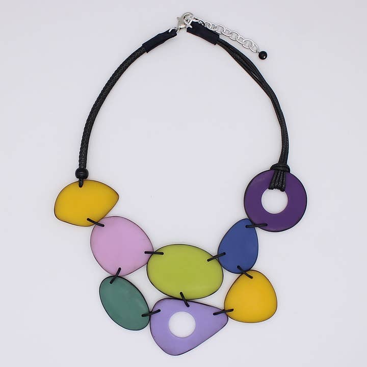 Flerfarvet Paisley Double Tier halskæde for engroshandel hos Sylca Designs