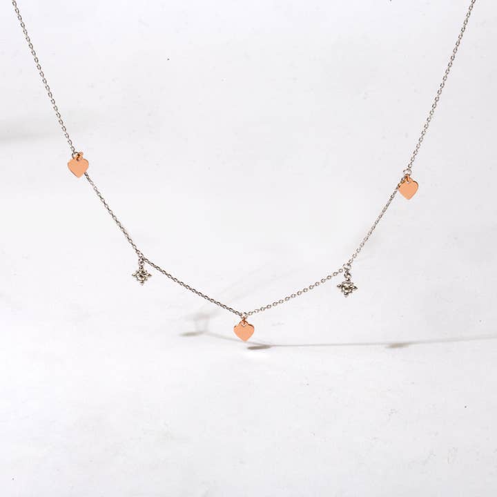 Läcker kedja med dinglande hjärtan för wholesale av Origami Owl