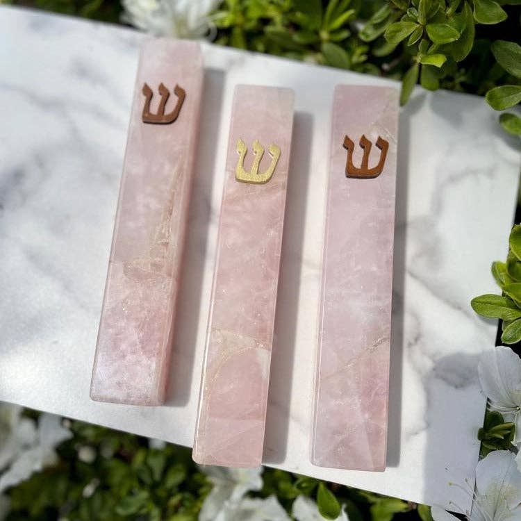 A&S Mezuzot - Wholesale Decorative Tabletop Object - ROSE Quarts3