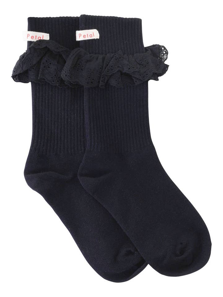 FRANSE FRILL GEROEDE SOKKEN voor wholesale door limlim