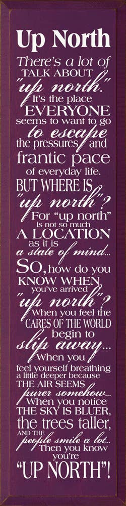 SAWDUST CITY - Wholesale Sign - Up North Rustic Vertical Wood Sign5