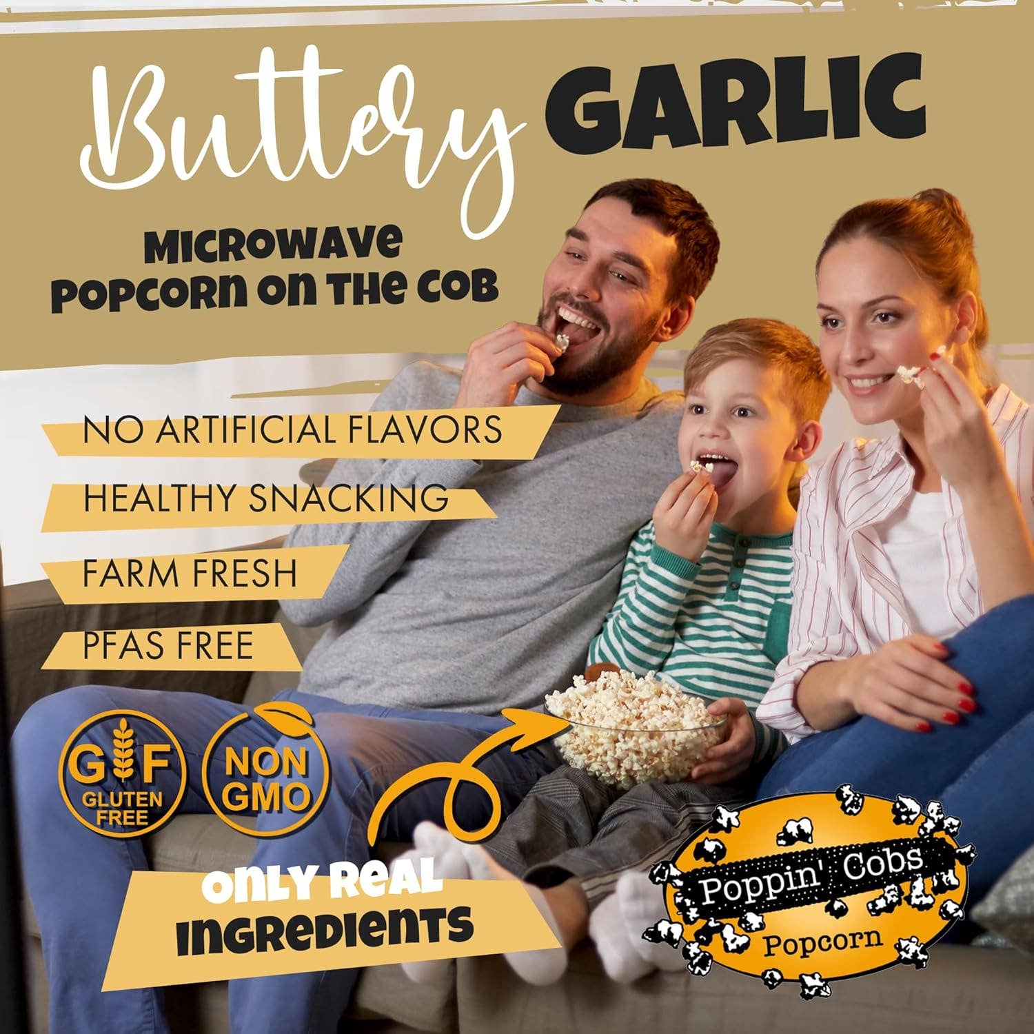 Poppin' Cobs Popcorn - Wholesale Popcorn - Popcorn on the Cob with Buttery Garlic Seasoning 4