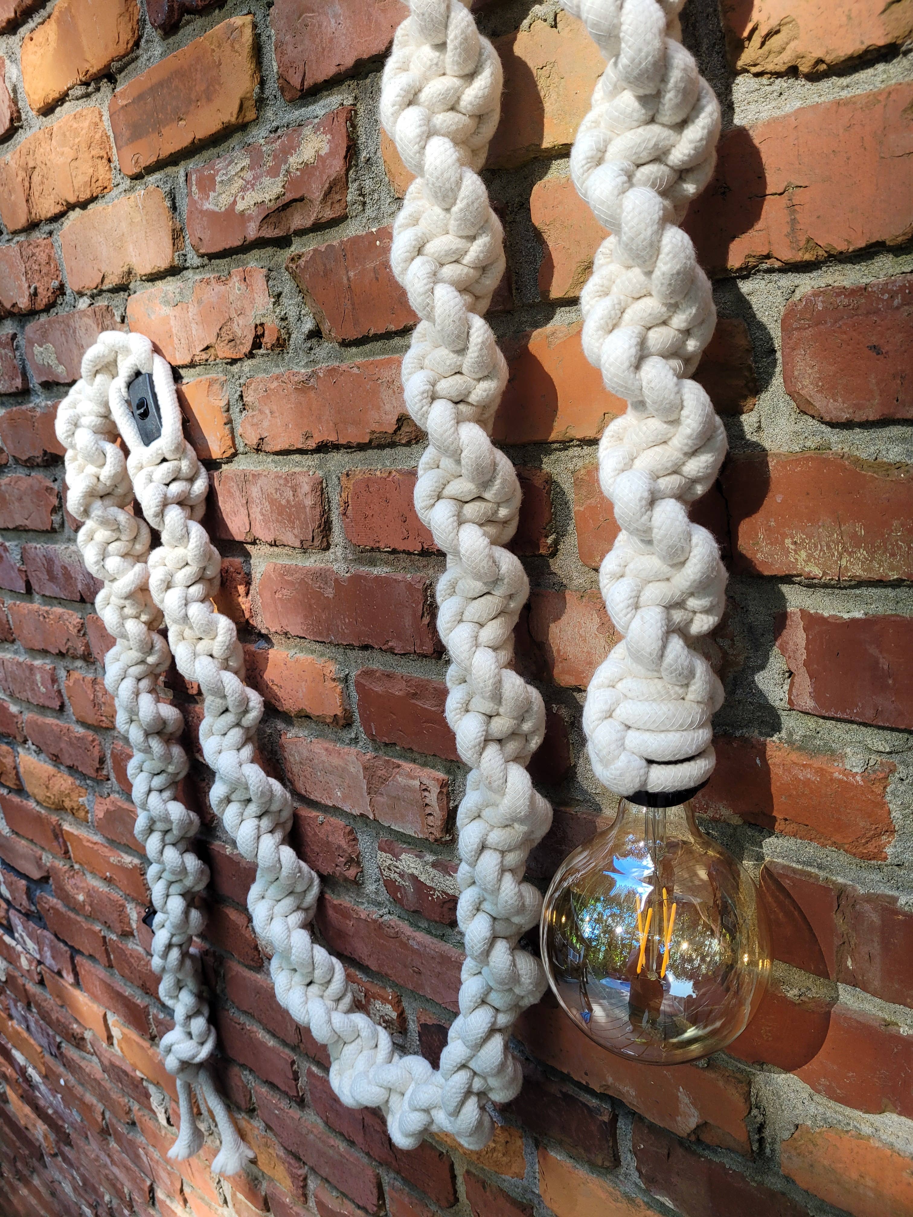 Good to Know You - Wholesale Chandelier/Hanging Light - 12ft Macrame Pendant Light - Thin  White3