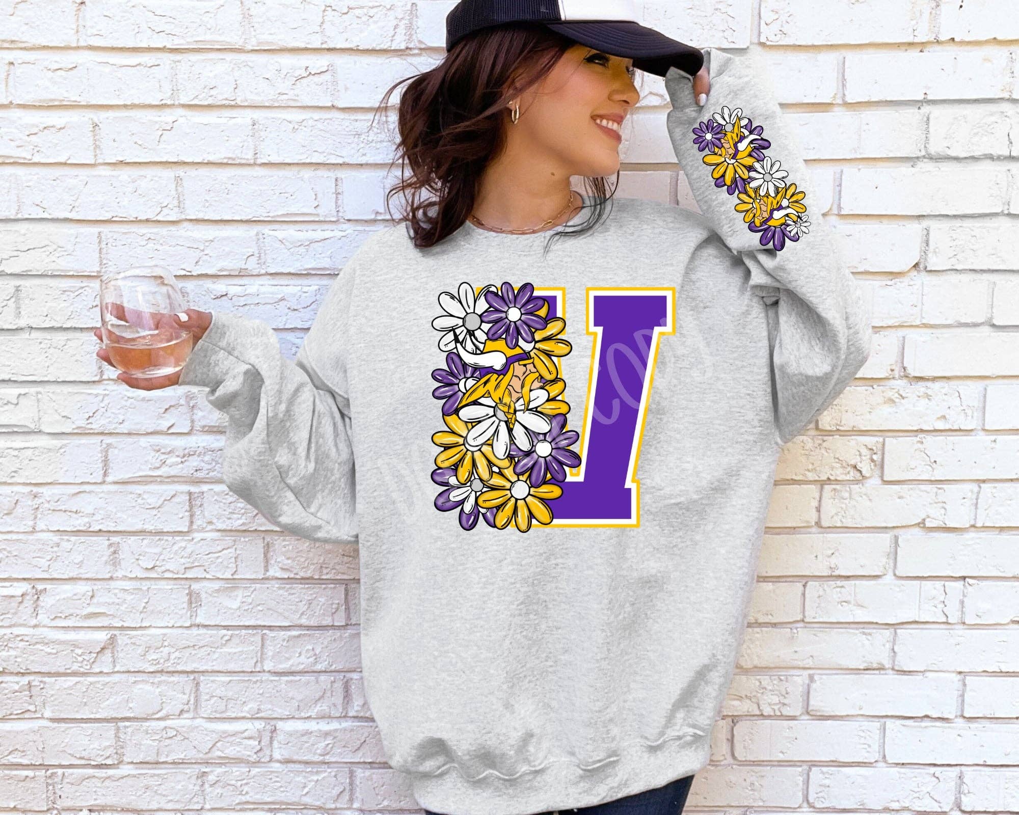 Cash & Drix Wholesale - Vente Sweat-shirt à imprimés – femme - Vikings : Jour de match - Sweat-shirt0