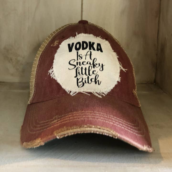 BohoGroove - Wholesale Baseball Cap - Women's - Vodka is a Sneaky Little Bitch Hat, Vodka Ball Cap19
