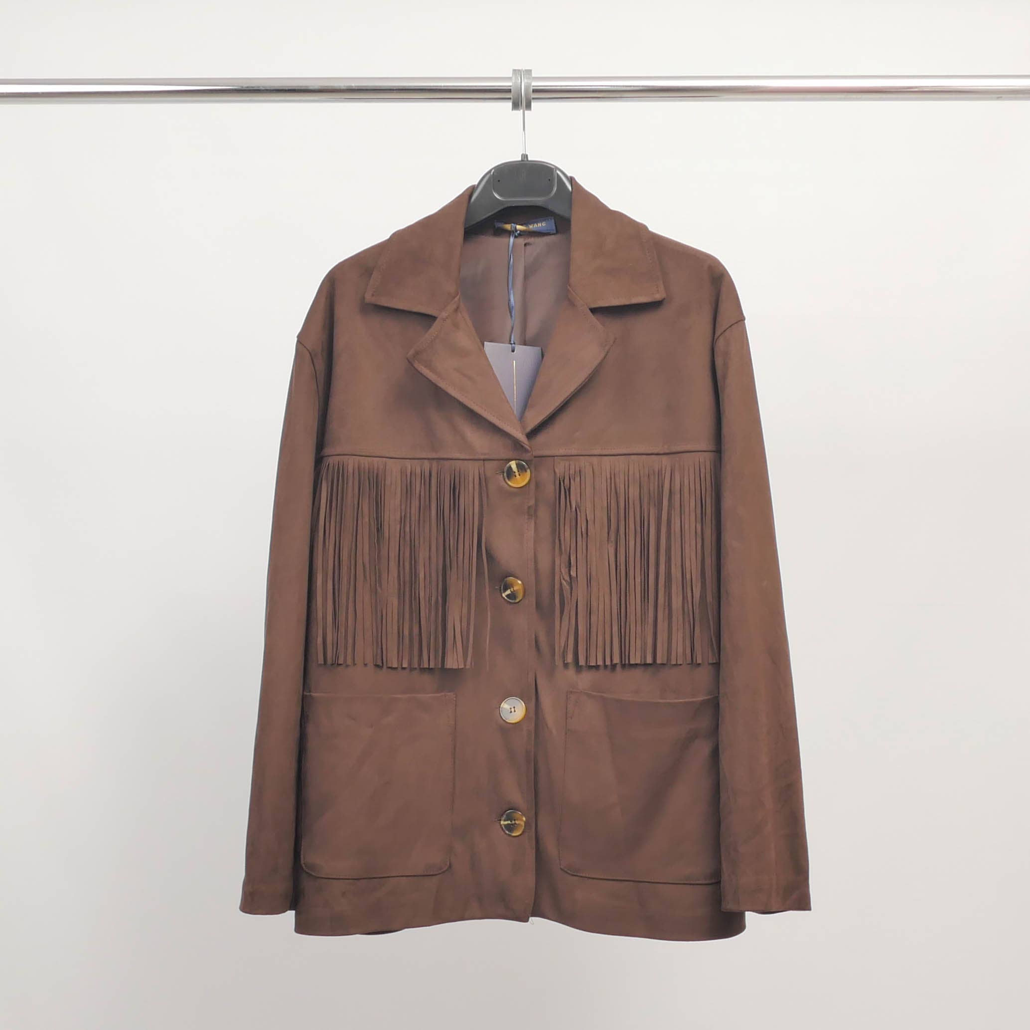 Cecile Wang – Engroshandel Jakke - Dame – Ruskindjakke med frynser TDM027251