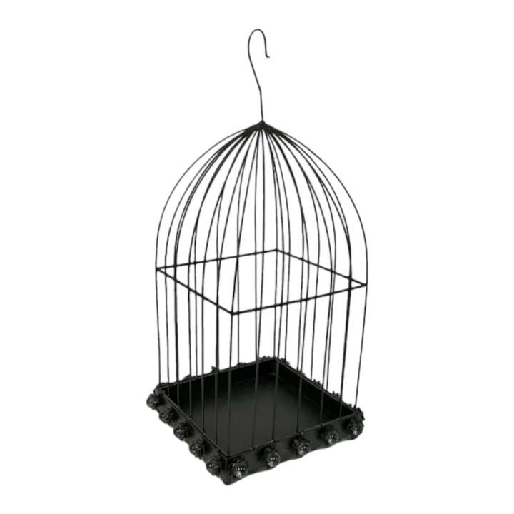 Wilco Home - Wholesale Bird house - Desert Rose Design Bird Cage With Hook/Removeable Tray1