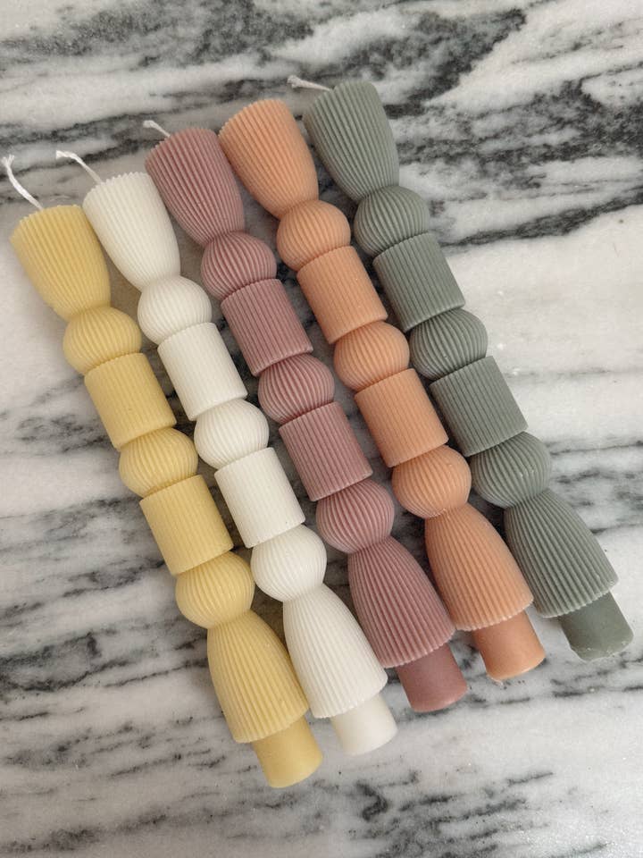 Fluted Shapes Taper Candle
for wholesale by Whiskey + Wine
