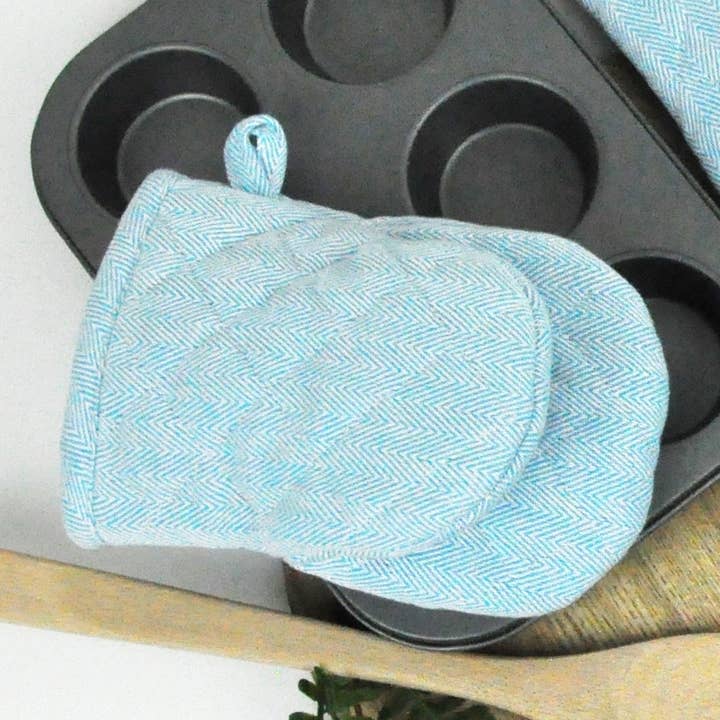 Herringbone Mini Gloves 2PC 100% Cotton for wholesale by Rans