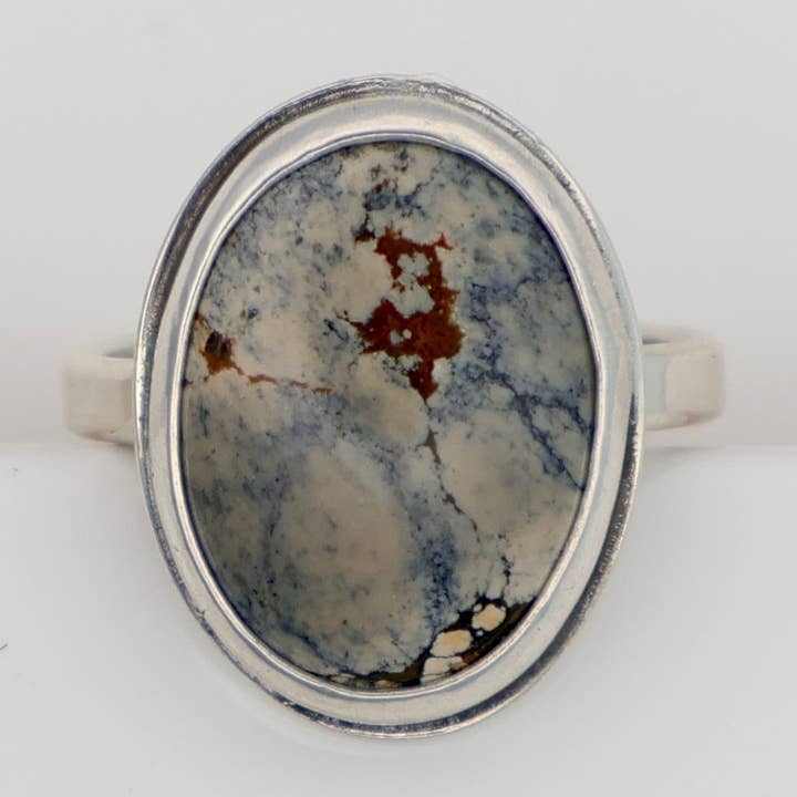 Lake Ring #76 - Elfenbensbäcken Variscit - storlek 7 för wholesale av Carolyn Keys