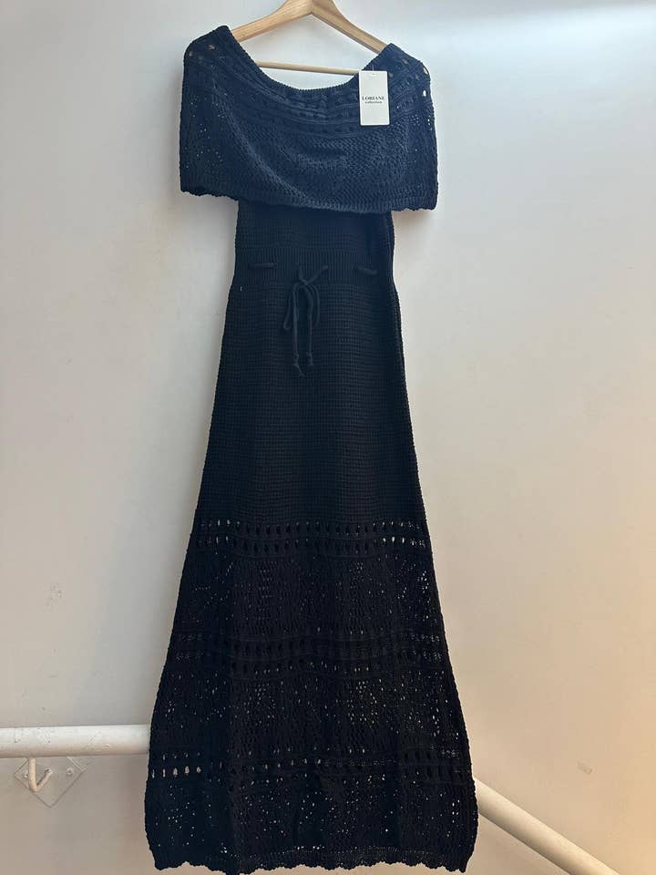 LORIANE – Vestido - Mulher por atacado – 1673 Vestido de camisola sem alças comprido tamanho único