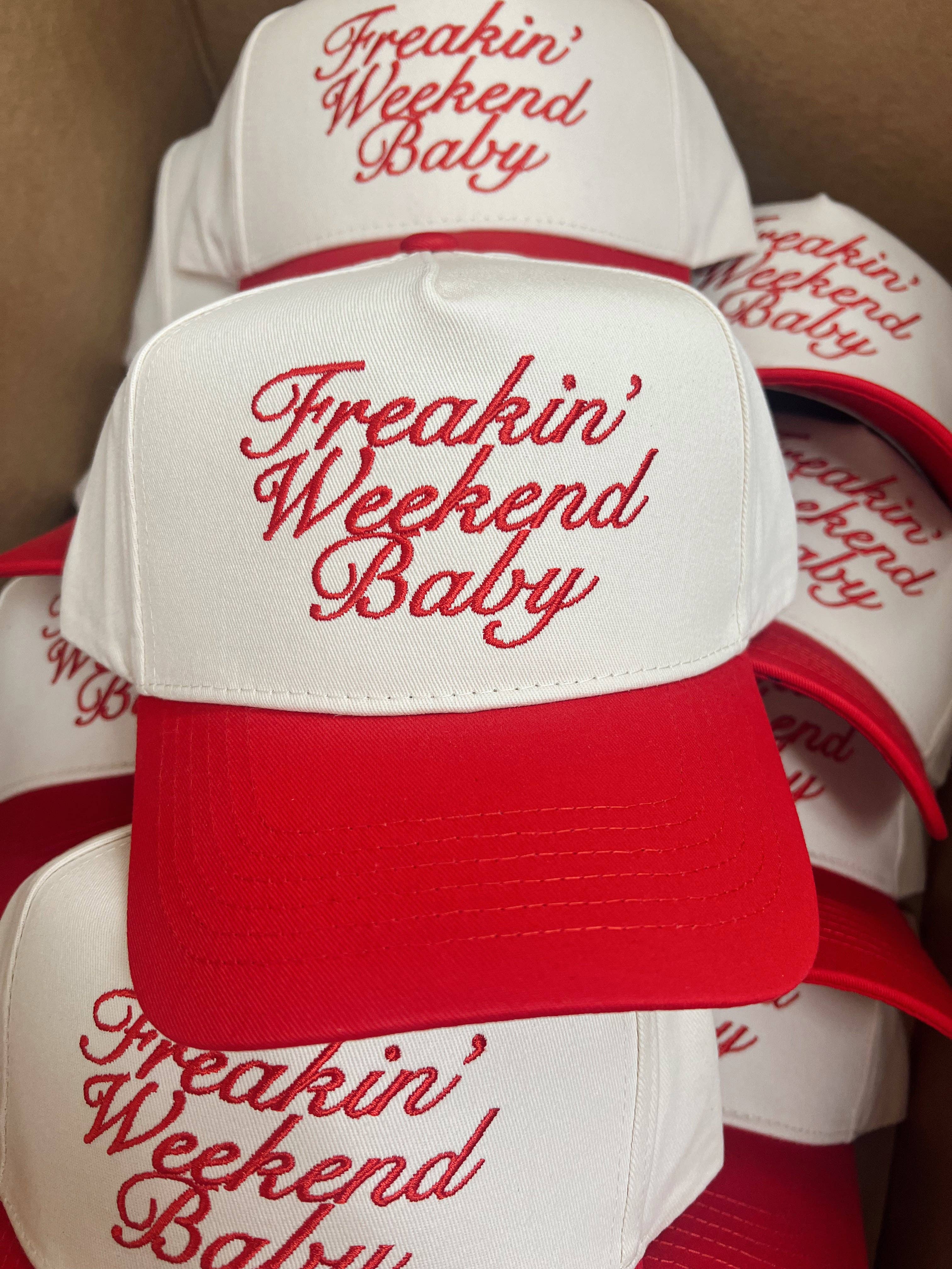 KENZKUSTOMZ - Wholesale Trucker Hat - Women's - Freakin' Weekend Baby - Vintage Trucker Hat3