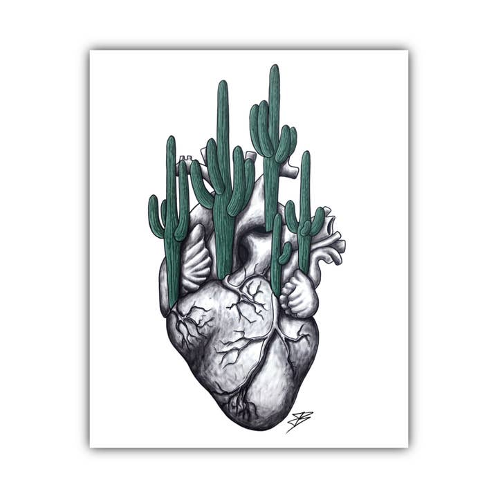 Cactus Heart Papperstryck för wholesale av The Painted Ladies