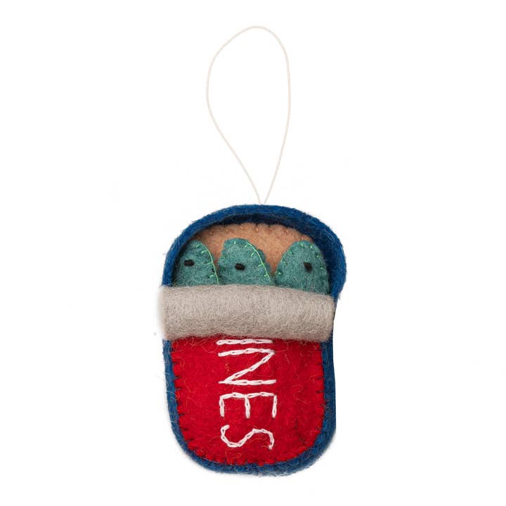 Global Goods Partners - Wholesale Ornament - Felt Can of Sardines Ornament2