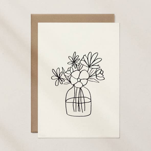 Nat Creative - Vente Carte de vœux classique - Carte de vœux Fleurs0