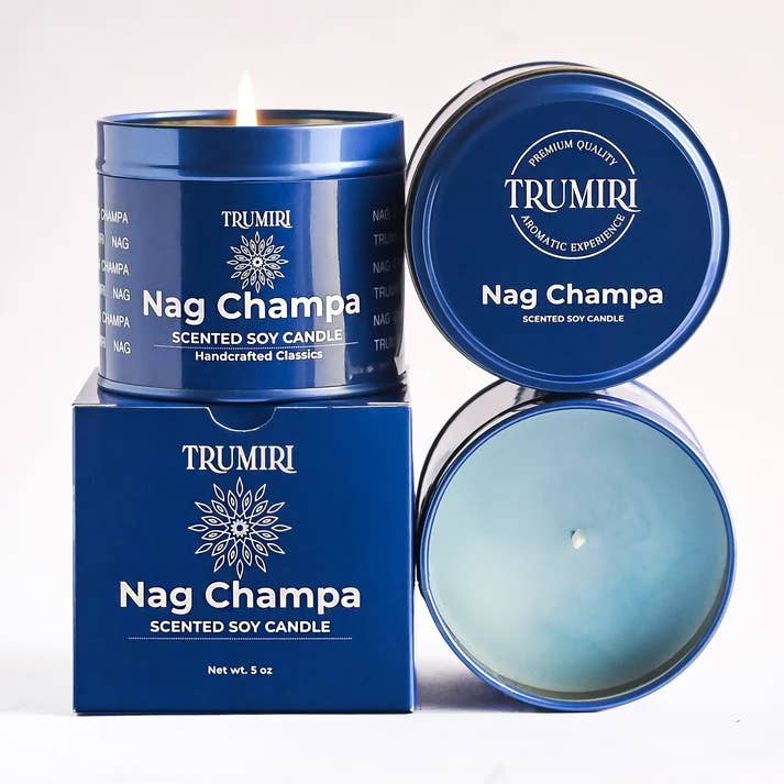 Nag Champa Scented Soy Wax Candle -Natural Non Toxic for wholesale by TRUMIRI