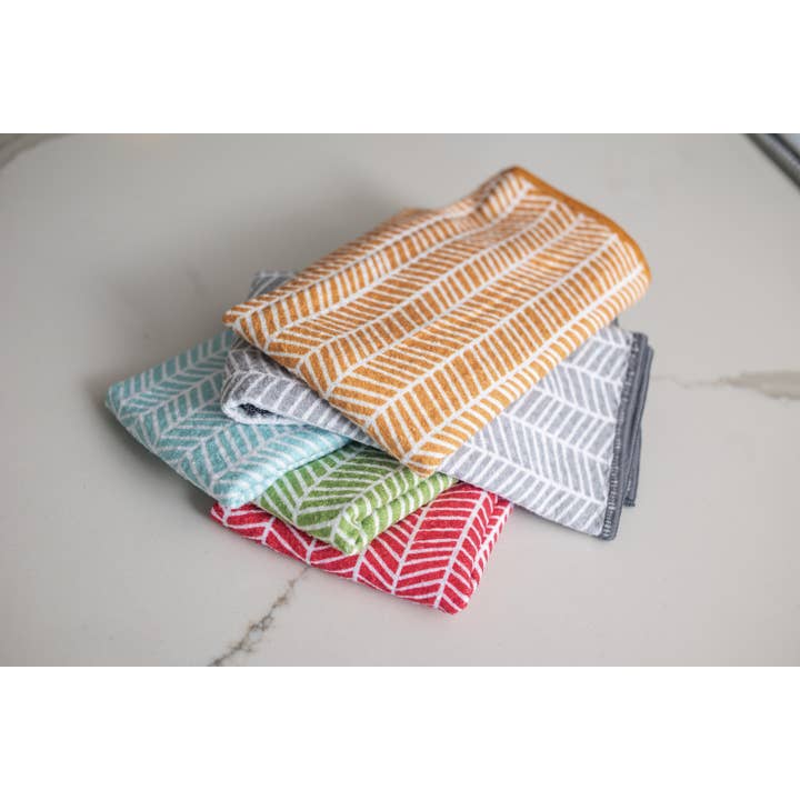 Once Again Home Co. - Wholesale Tea Towel - Mighty Minis Towel Set - Branches in Turq (set of 3)