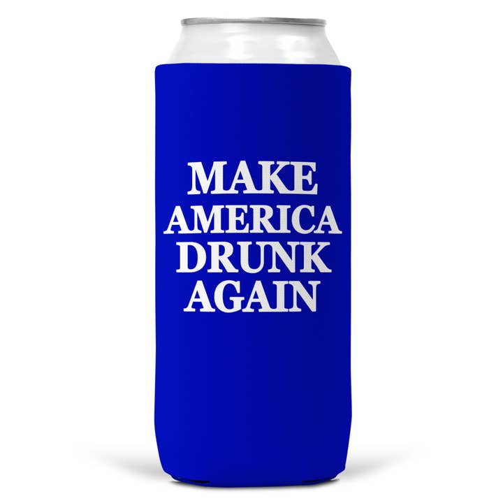 Wi-Wear – wholesale Drink huggers & koozies – Make America Drunk Again SLIM CAN Coozie/Cooler2