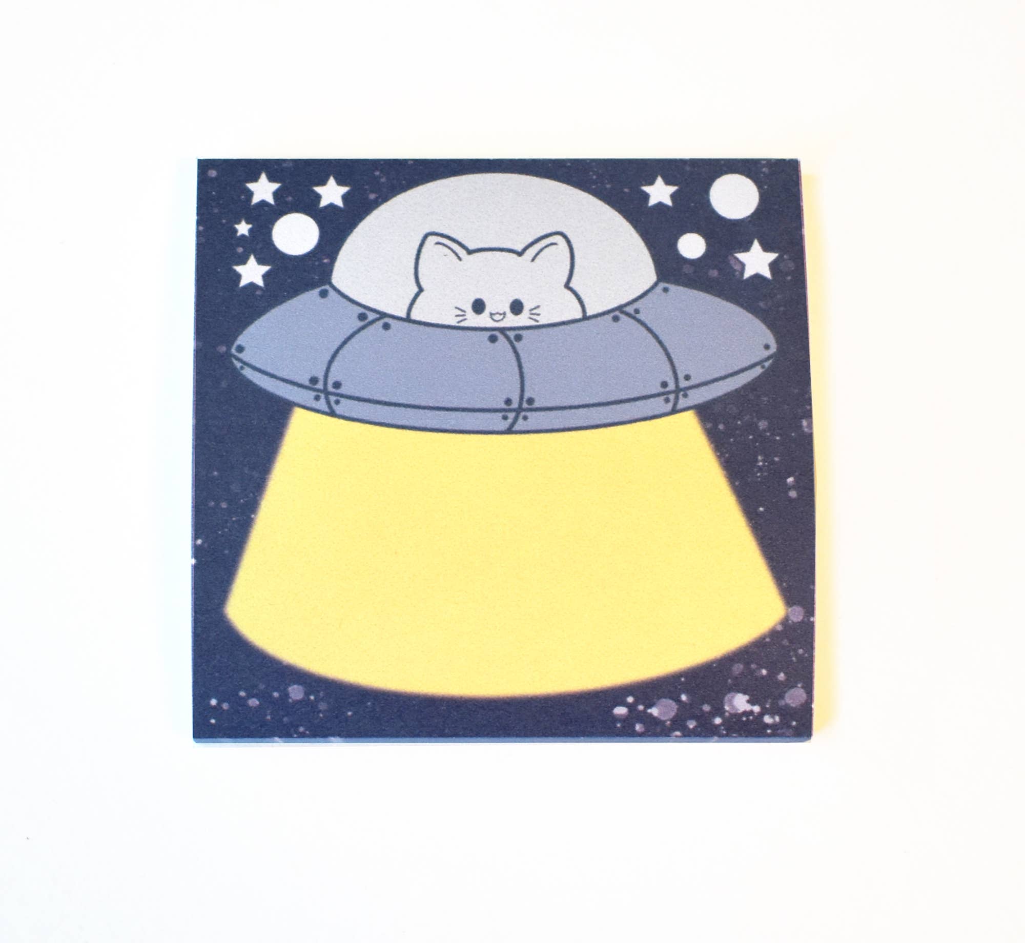 Caffeinated Rabbit Art - Wholesale Sticky Notes - UFO cat Sticky Notes