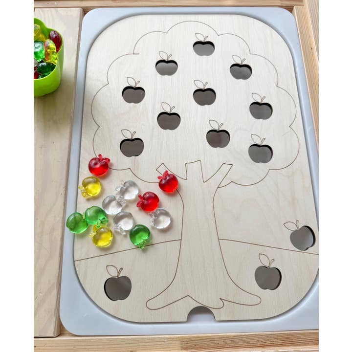 Montessori Apple Tree Sensory Bin for Flisat Tables for wholesale by 412Laser