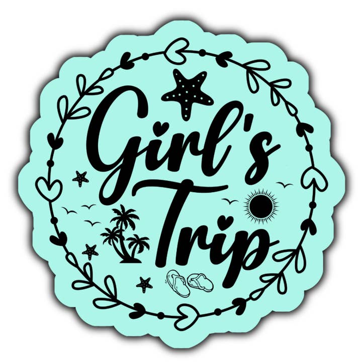 Autocolante de viagem para raparigas (azul) por atacado de Stick to it creations