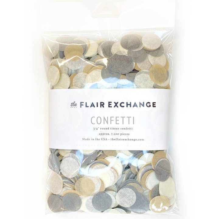 Natural Bulk Confetti for wholesale by The Flair Exchange