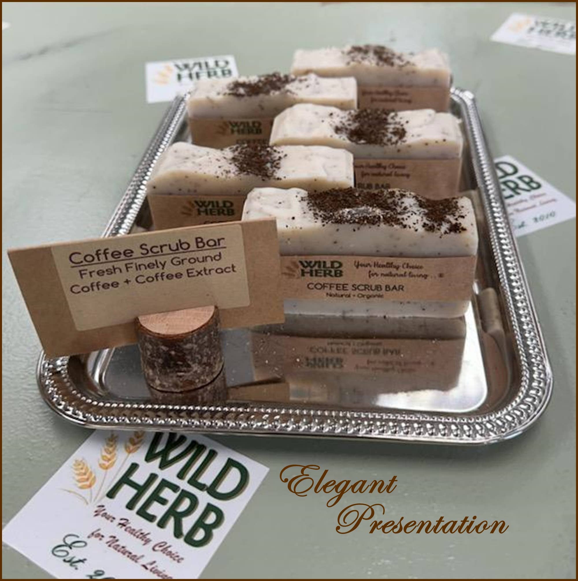 Wild Herb Soap Co - Wholesale Bar Soap - Coffee Scrub Bar | All Natural Soap Bar Nut Free Product4
