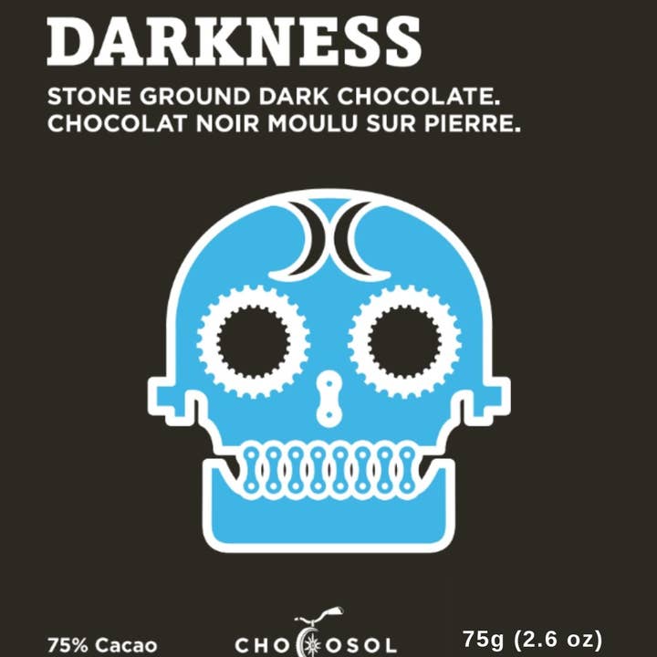 Chocosol Traders - Wholesale Chocolate Bar - Darkness 75% Cacao Dark Chocolate Bar
