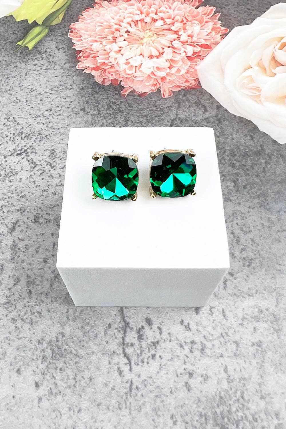 JHP Collection - Wholesale Stud/Post Earrings - VARIETY COLORS OF SEMI PRECIOUSGLASS POST EARRINGS33