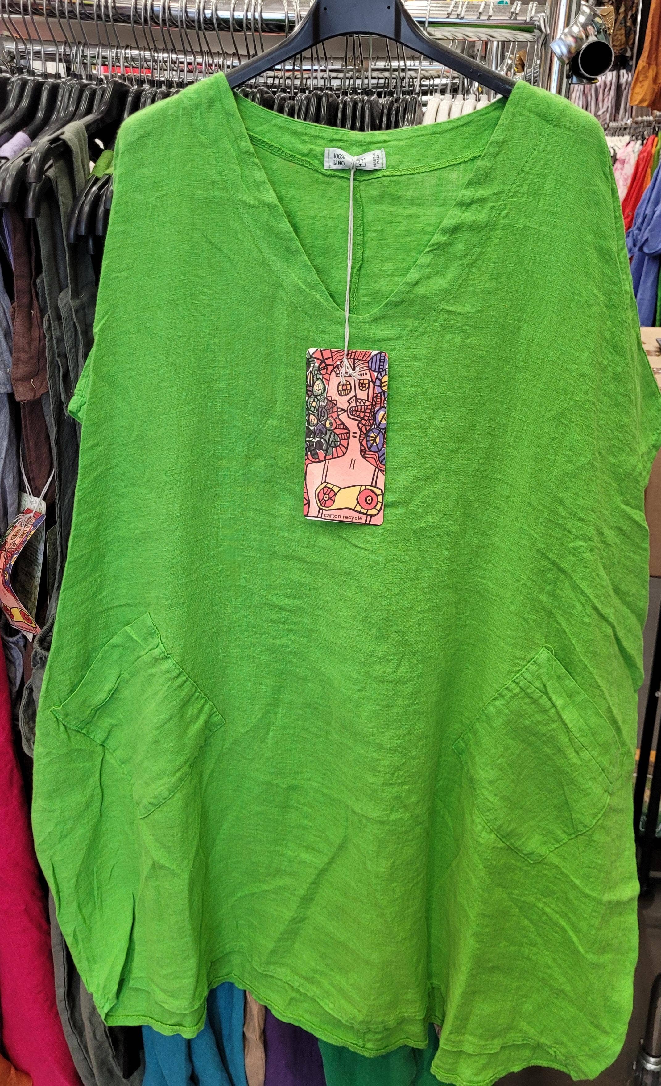 la maison des fibres naturelles - Wholesale Tunic - Women's - Tunic 62804 100% linen made in Italy54