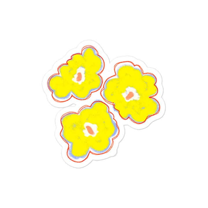 Yellow Flowers Sticker for wholesale by POSTIE