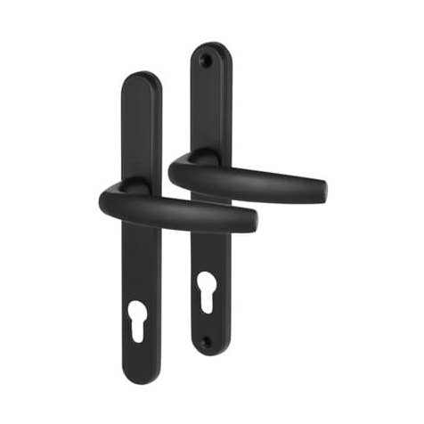 Hoppe Atlanta uPVC meerpuntsdeurkruk - 92mm c/c - 70mm deurdikte - zwart voor wholesale door Diybasket