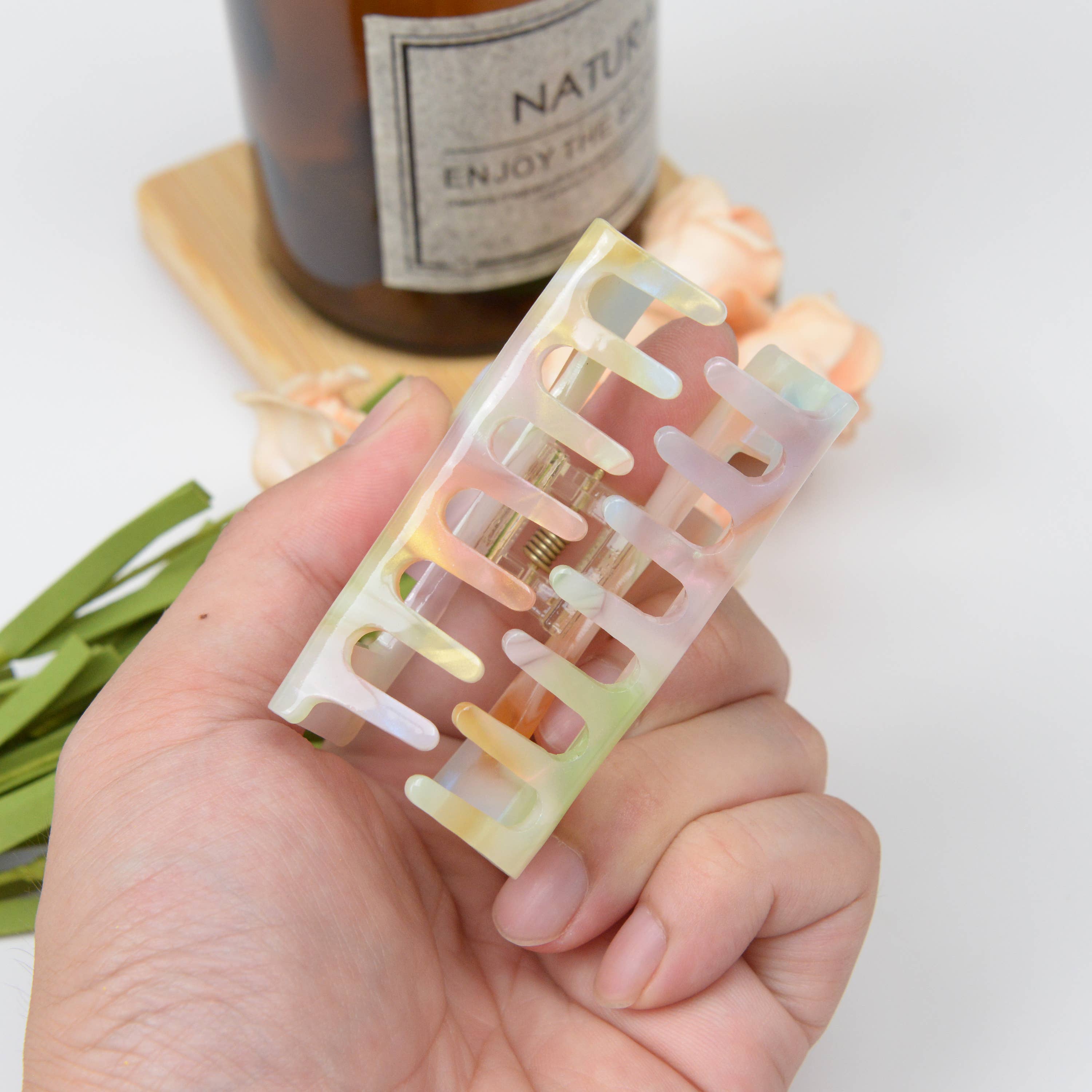 TheDivaSoap - Wholesale Hair Clip - Women's - Magic color acetate large square Hair Claw Clip3