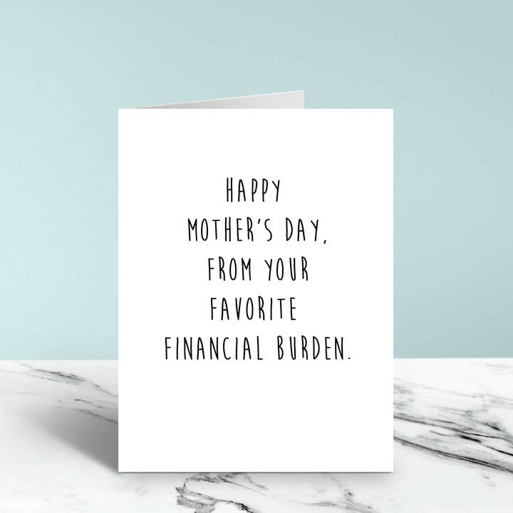 Finansiel byrde mors dag-kort Funny for engroshandel hos Cyndi and Sofi Designs