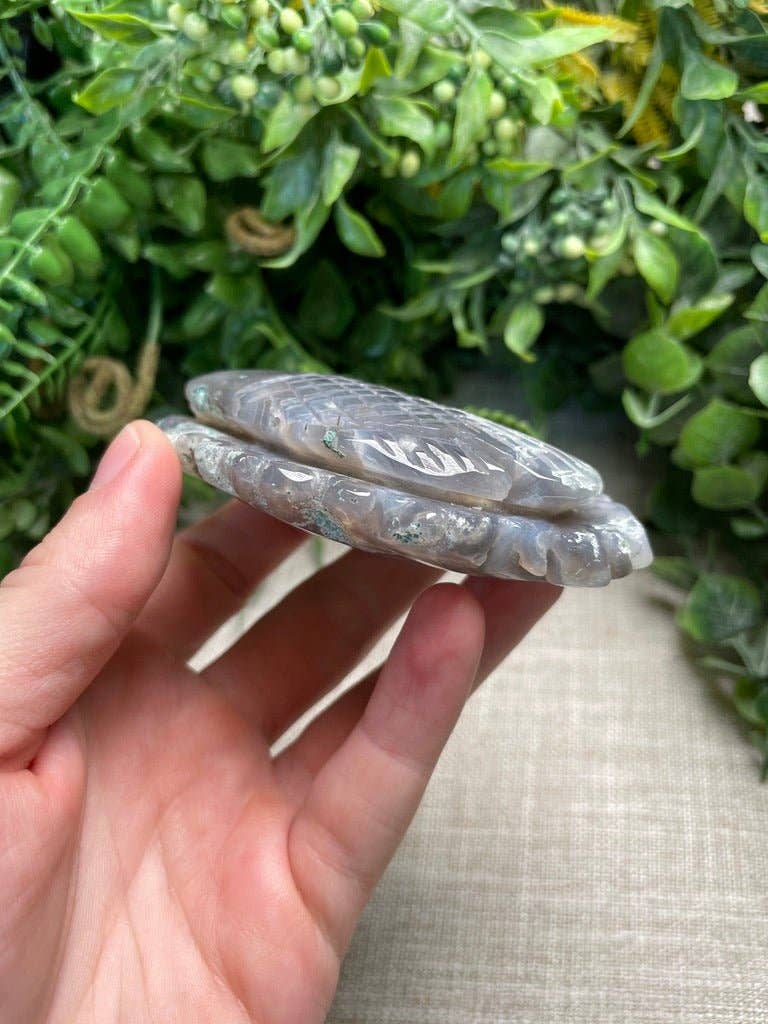 Copper Ashes - Wholesale Spiritual Stone/Crystal - Moss Agate Fish2