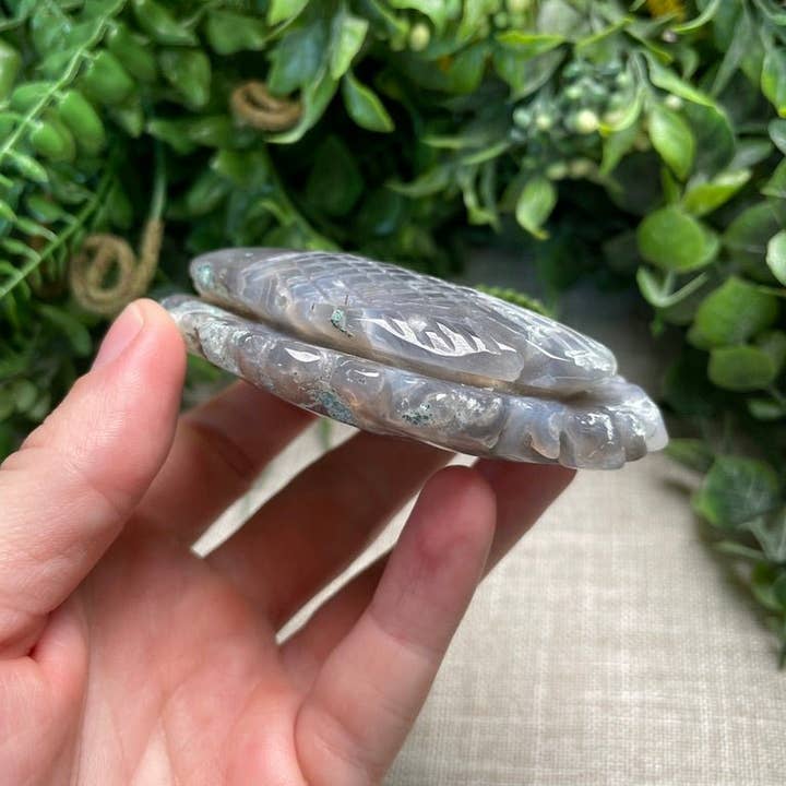 Copper Ashes - Wholesale Spiritual Stone/Crystal - Moss Agate Fish2