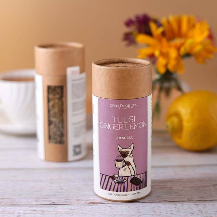 Open Door Tea – Engroshandel Løs te – Tulsi Ginger Lemon | Tulsi Tea | Bulk eller detailhandel2