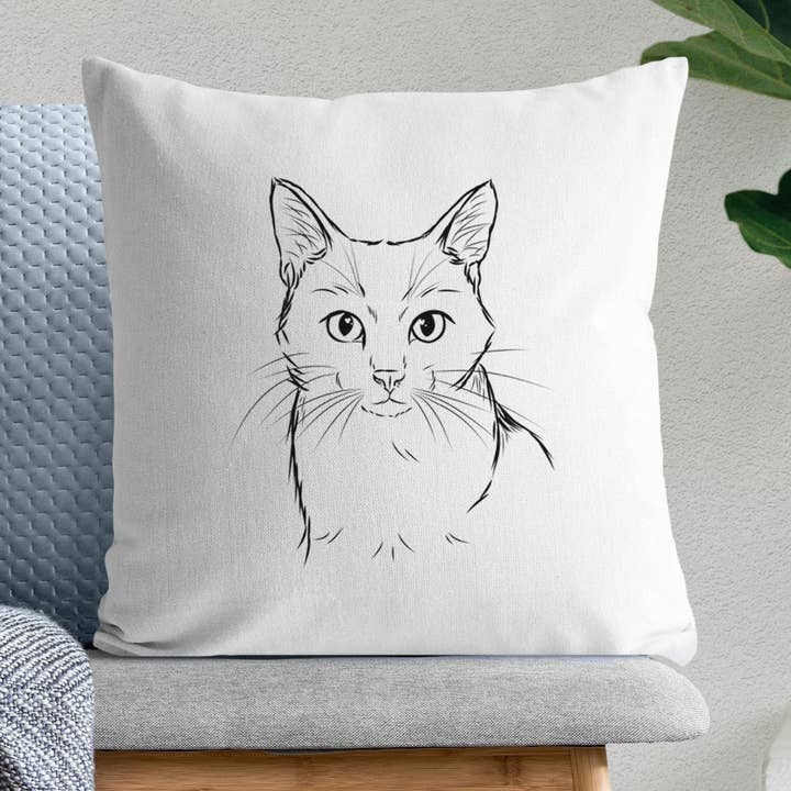 Maverick the Cat - Throw Pillow Cover for wholesale by Inkopious